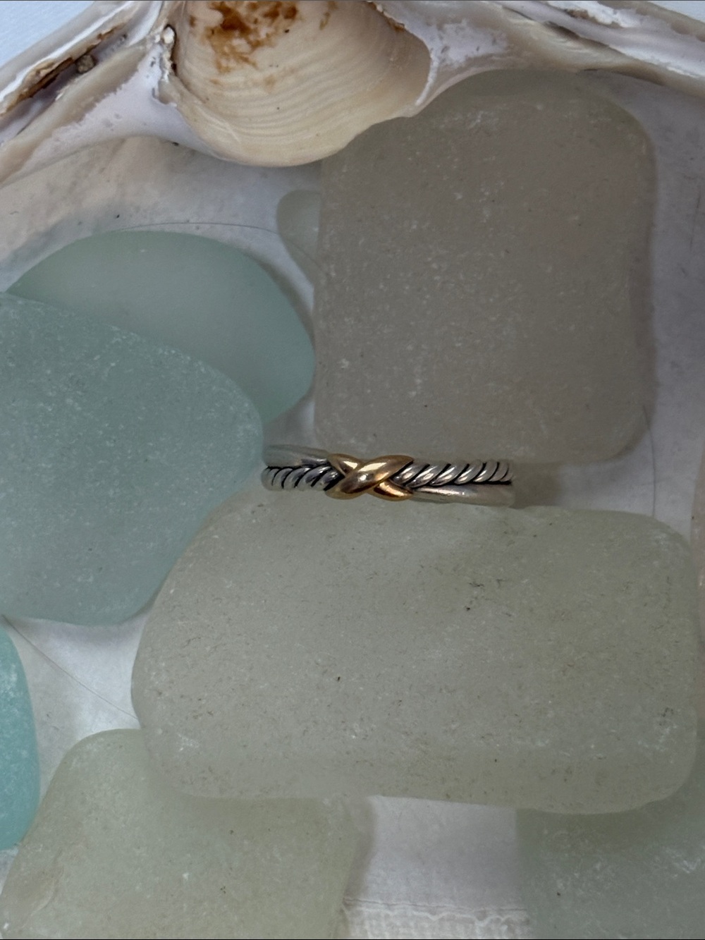 David Yurman Crossover Ring 925 750